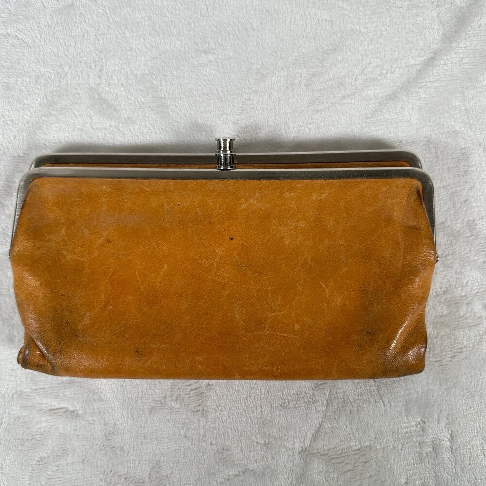 Hobo Lauren Wallet Clutch Genuine Leather Magnetic Double Frame Kiss Lock
